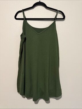 Olive Green Women's Spaghetti Strap Tank Top